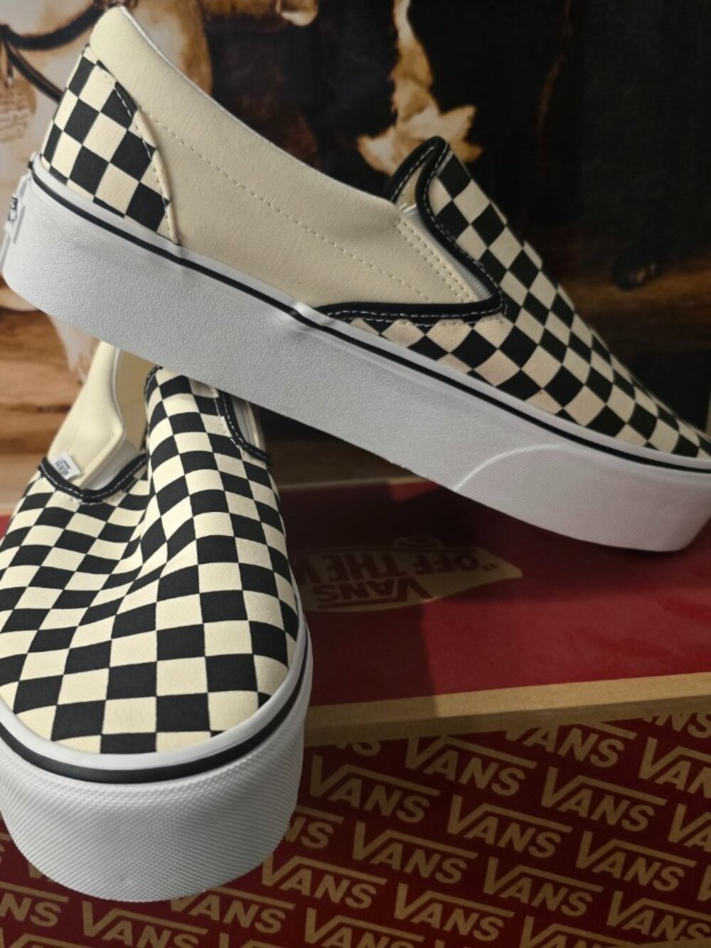 Vans Classic Slip-On Stackform Checkerboard N0A7Q5RTYQ Shoes Men's Size 11 NEW